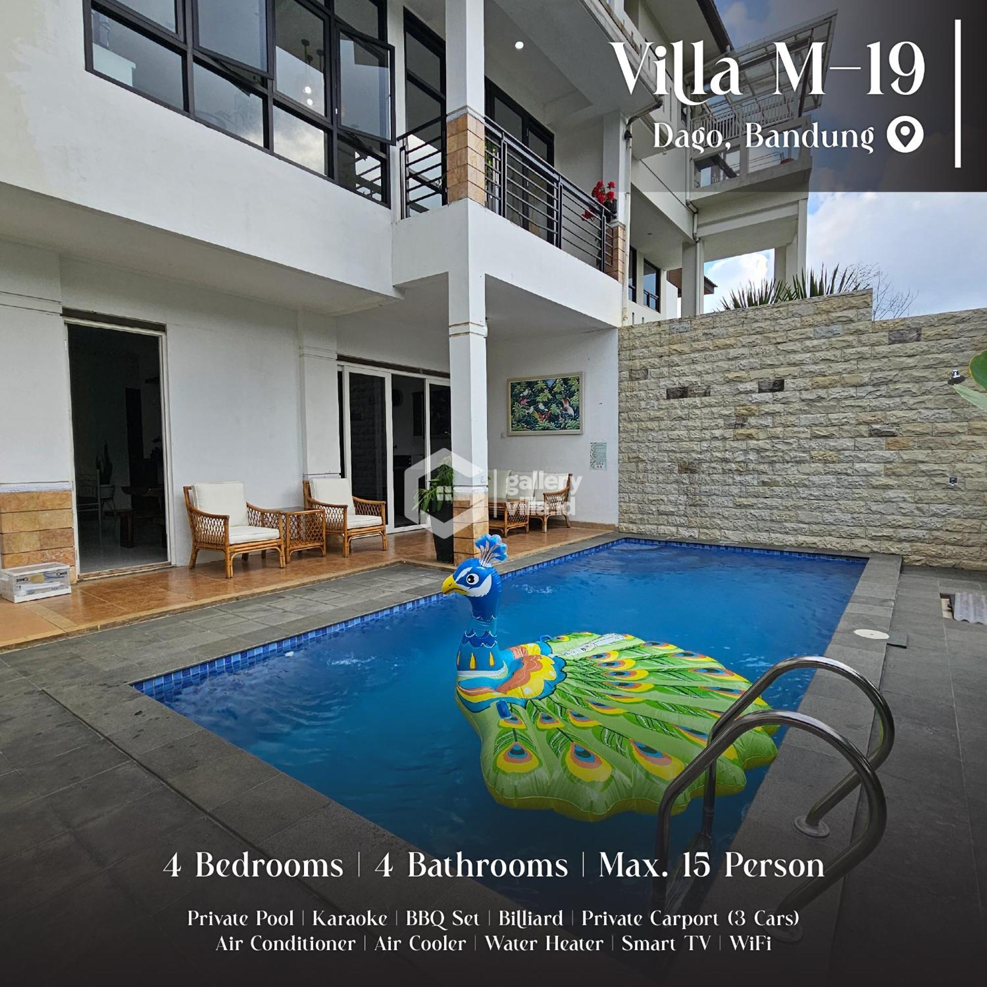Dago 4 Kamar Kolam Renang Billiard - M-19 Villa *